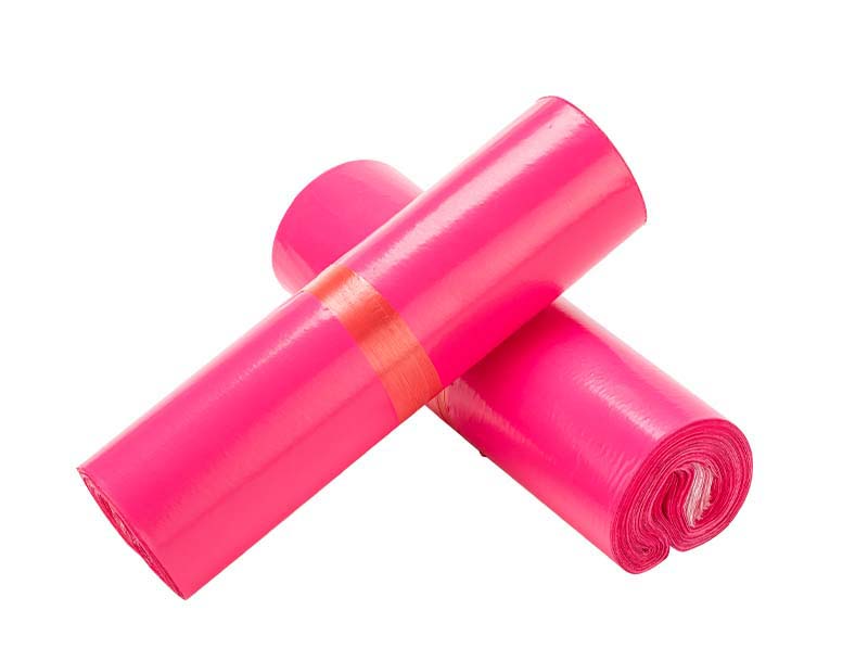 迎江玫红色快递袋-02